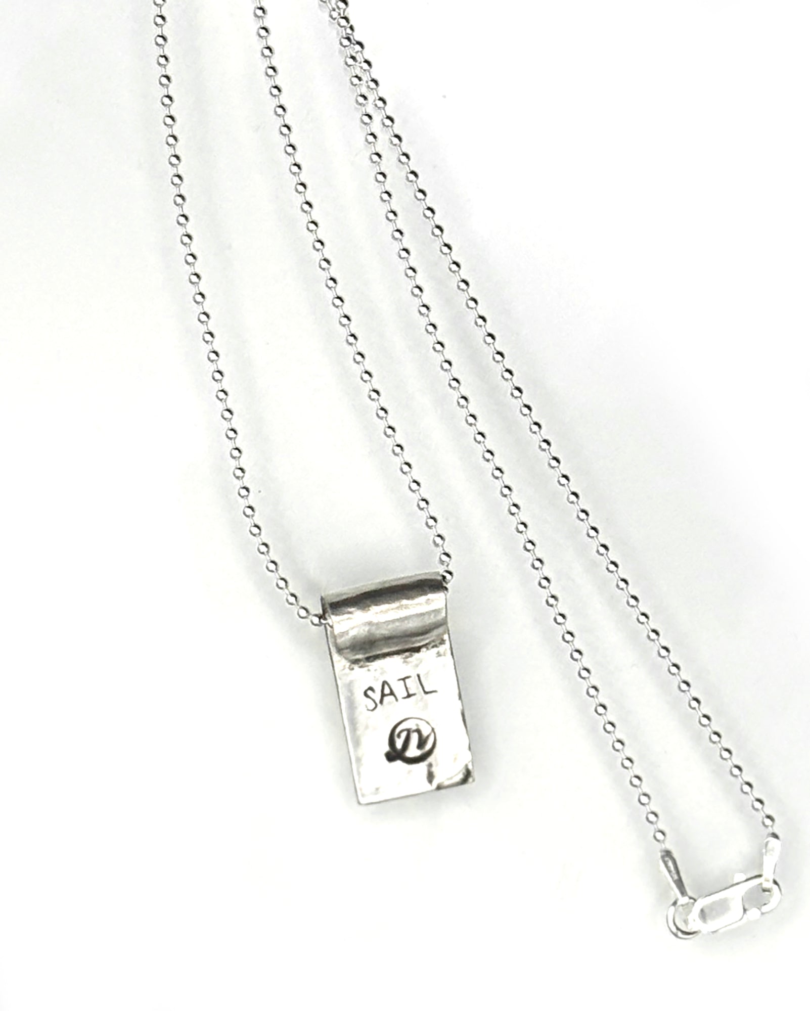 Come Sail With Me Necklace, Sailboat Pendant in 999 Fine Silver and 14K Solid Yellow Gold, with sterling ball chain, One of a Kind