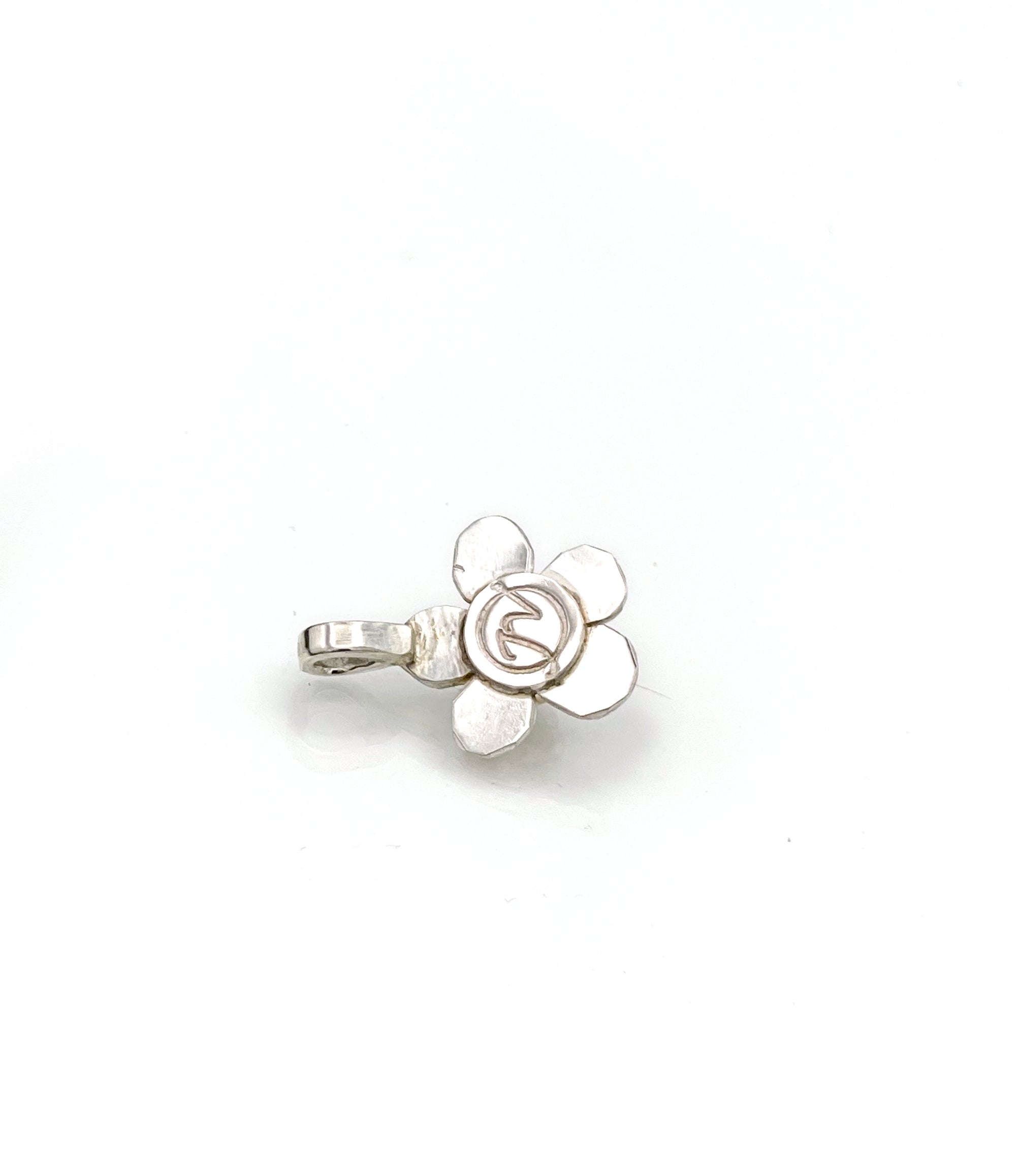 Moonstone Flower Necklace, Sterling Silver, 14K