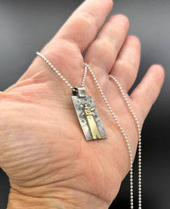 Give Hope Necklace, Lighthouse and Diamond Pendant in Sterling Silver, and 14K Solid Gold, One of a Kind