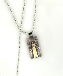 Give Hope Necklace, Lighthouse and Diamond Pendant in Sterling Silver, and 14K Solid Gold, One of a Kind
