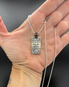 Give Hope Necklace, Lighthouse and Diamond Pendant in Sterling Silver, and 14K Solid Gold, One of a Kind