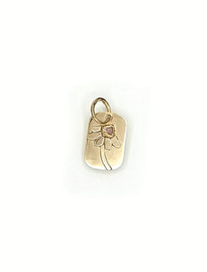 The Little Things, Pink Diamond Flower Necklace in 14K, with Ruby Chain, One of a Kind