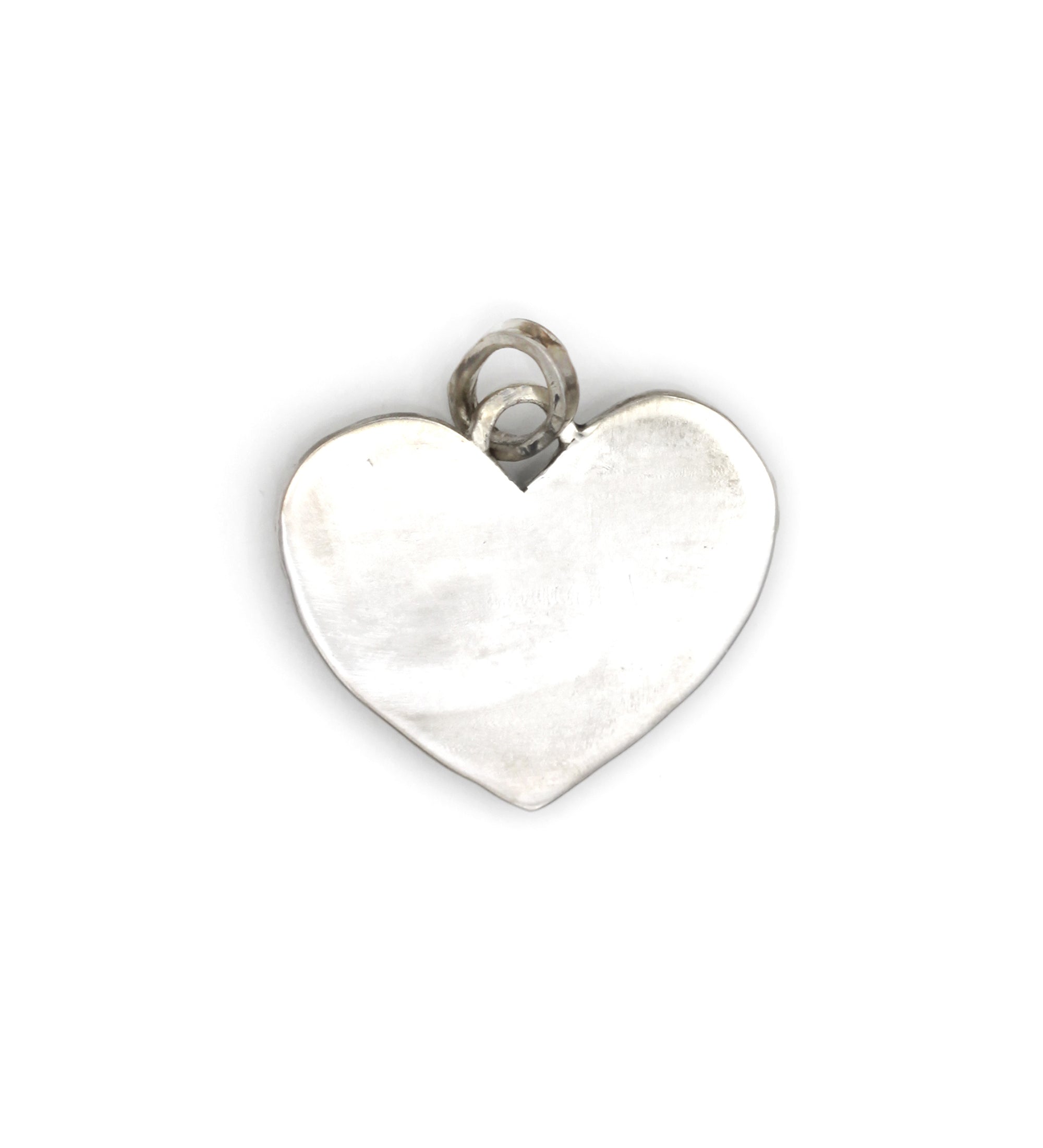 Road Sign Heart Pendant, Large Handmade UNDER CONSTRUCTION Heart Charm in Sterling and 14K