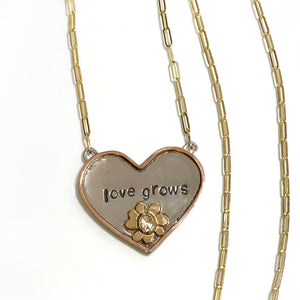 14K Diamond Heart Necklace, One of a Kind, One of a kind, solid gold