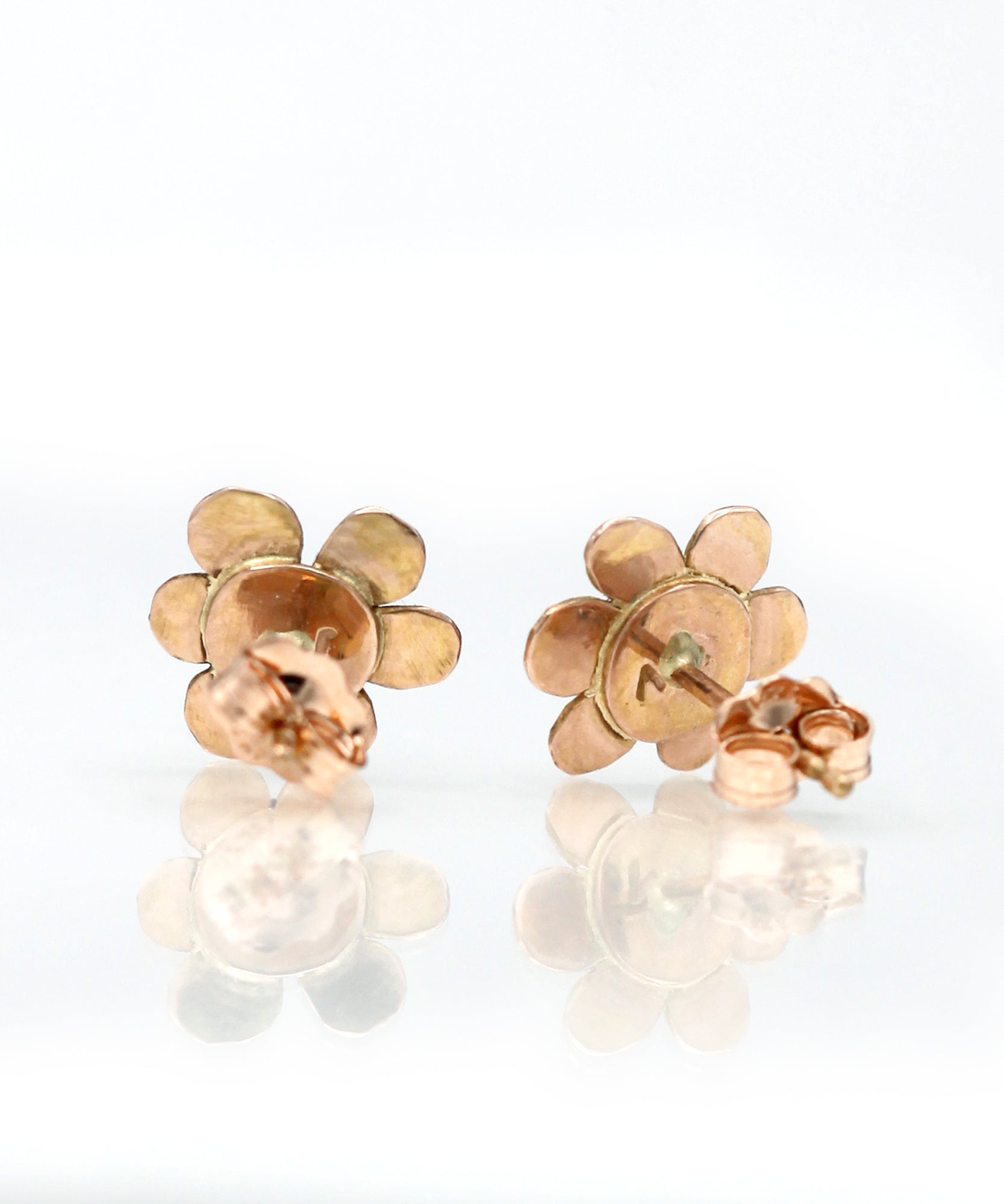 14K Paraiba Tourmaline Earrings, Flower Earrings, One of a kind
